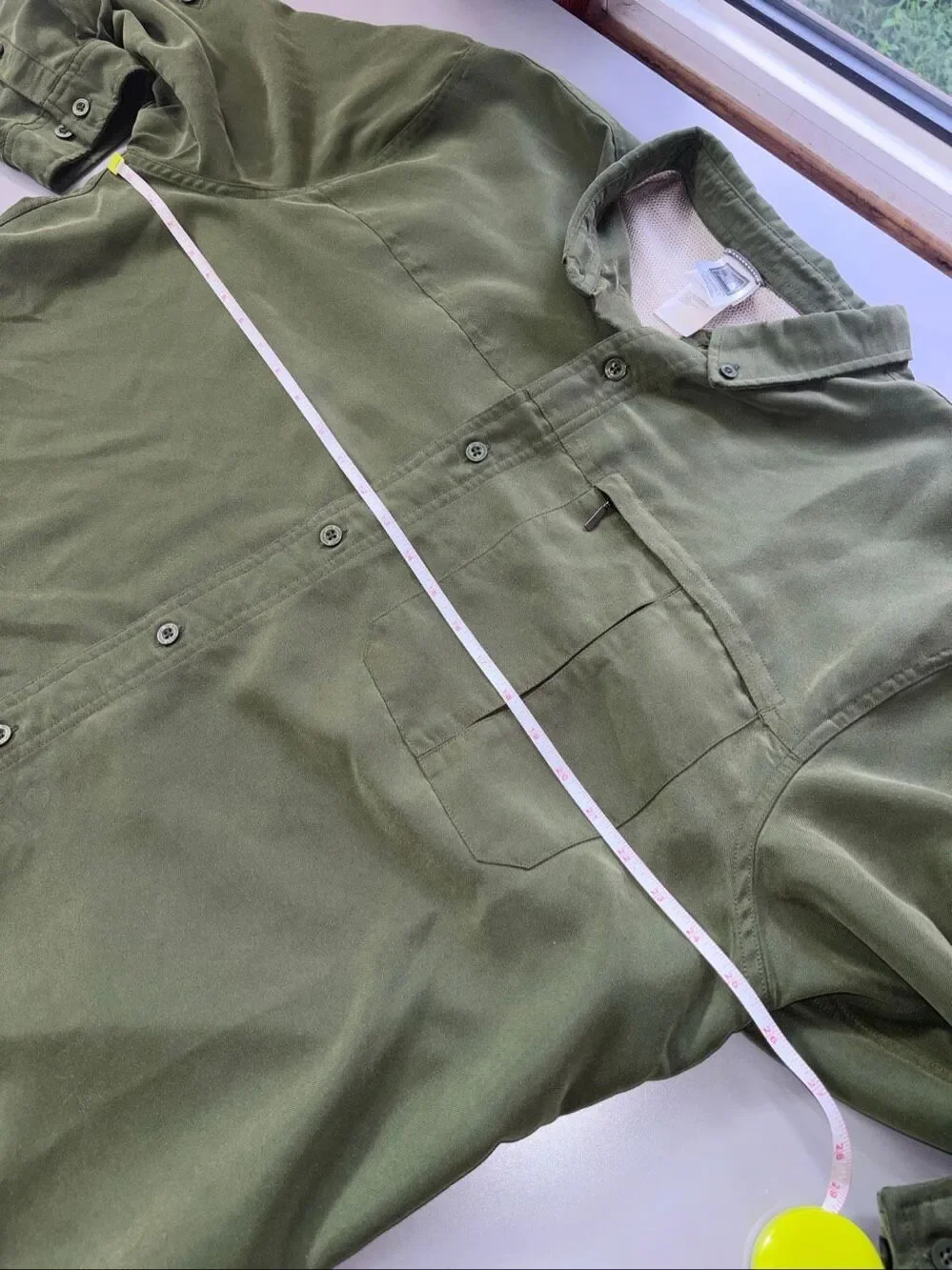 THE NORTH FACE Men’s XXL long sleeve shirt button-Up green hiking outdoors